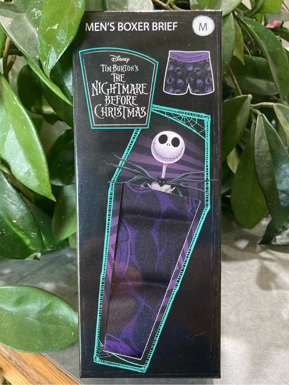 DISNEY Tim Burton's Nightmare Before Christmas Boxer Brief Men’s Sz M Purple NIB